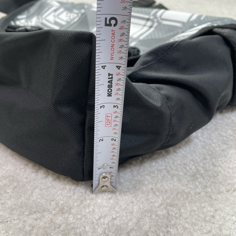 L.L. BEAN Messenger Bag Shoulder Medium Strap Push Lock Logo Black Print - Picture 8 of 10
